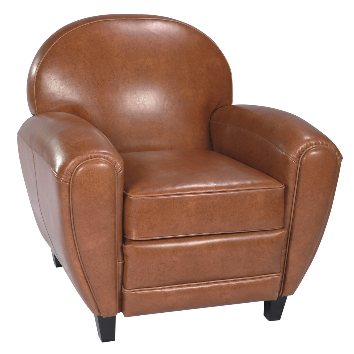 acheter fauteuil moelleux accoudoirs camel