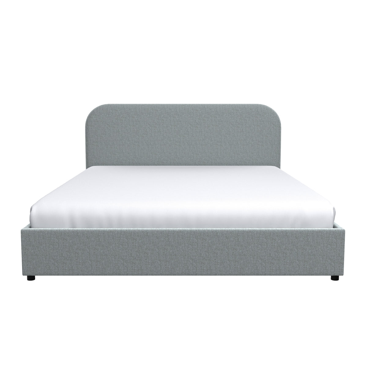 acheter lit coffre gris tissu