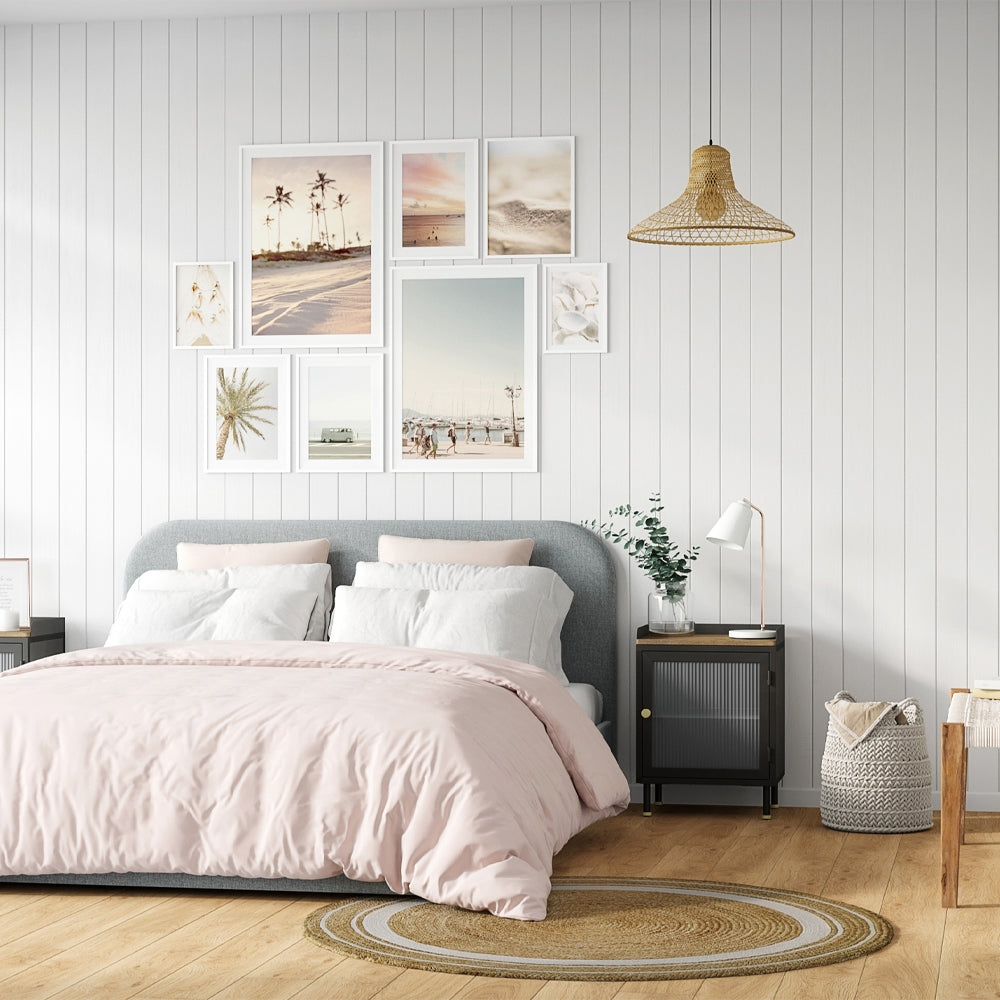 acheter lit gris en tissu 160 cm