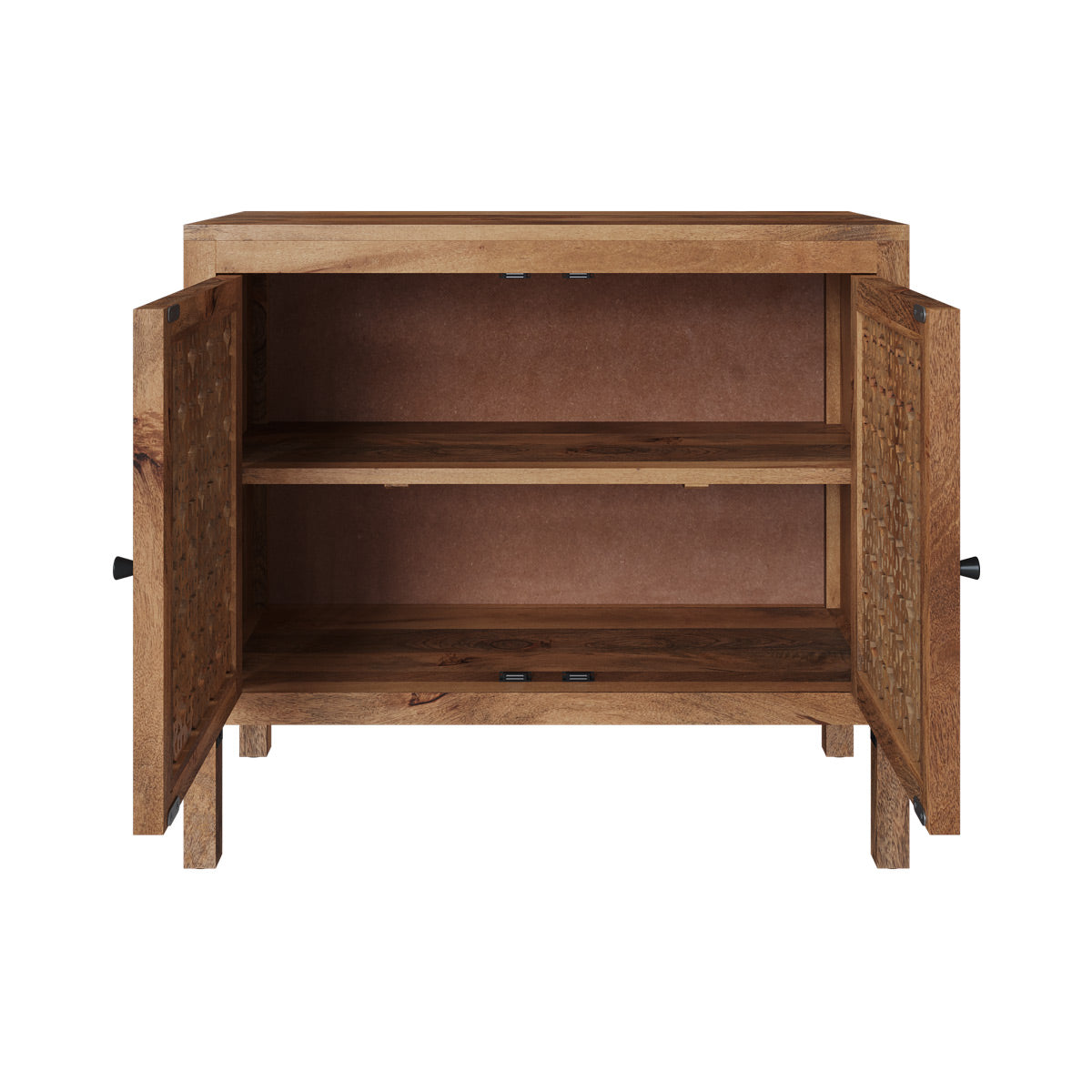 acheter petit buffet 2 portes bois ajourer jaya