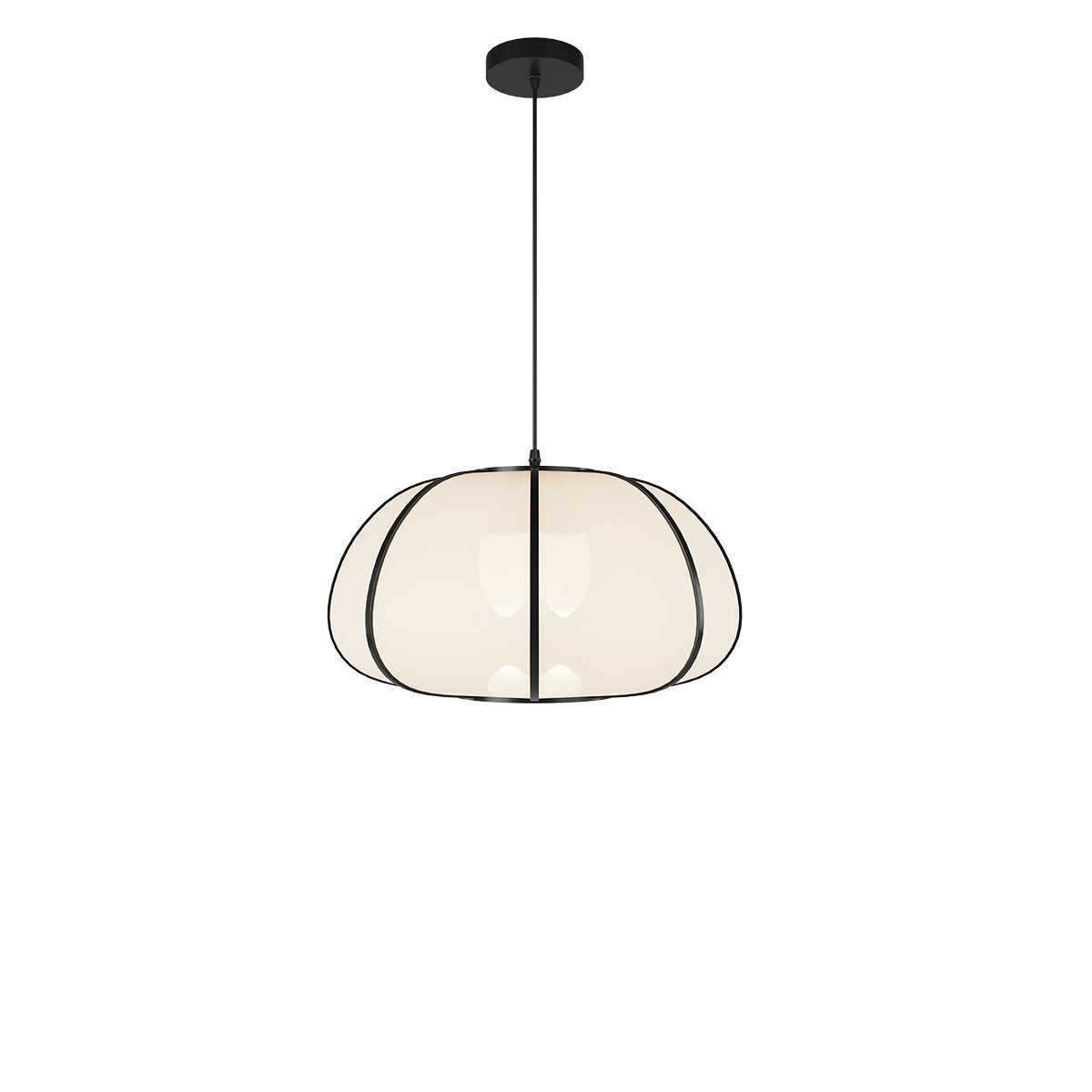 acheter suspension papier et bambou noir hana