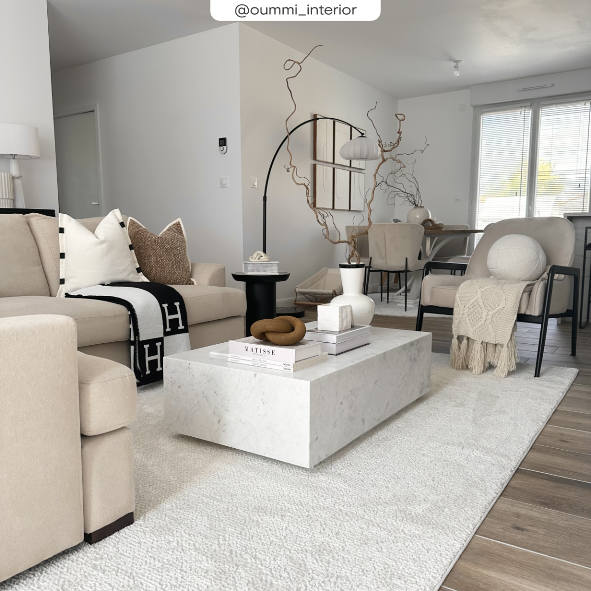 acheter table basse en marbre naturelle blanche