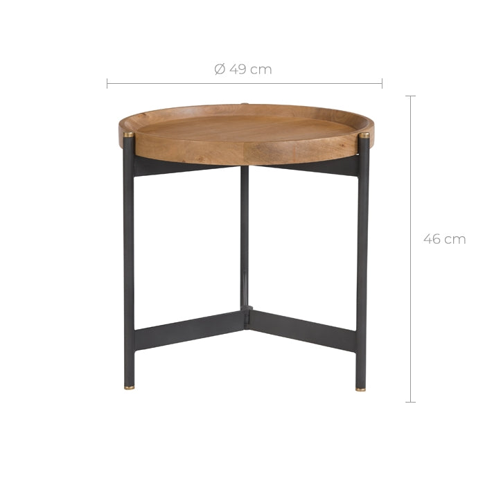 acheter table d appoint ronde industrielle