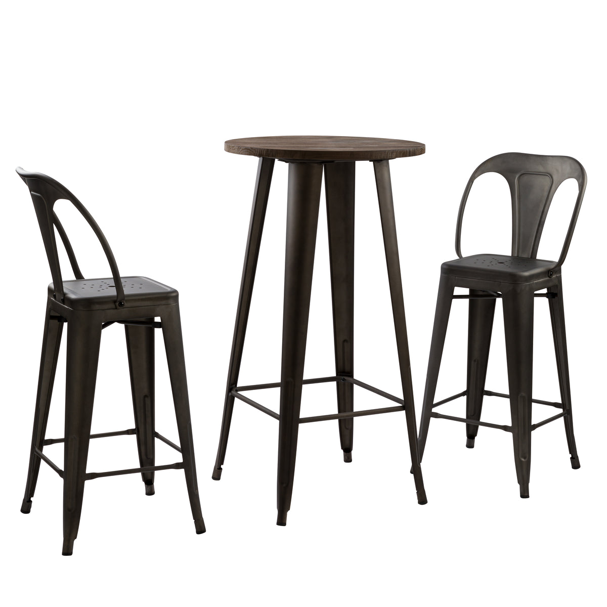Acheter table de bar en métal et bois – Maison Pavane