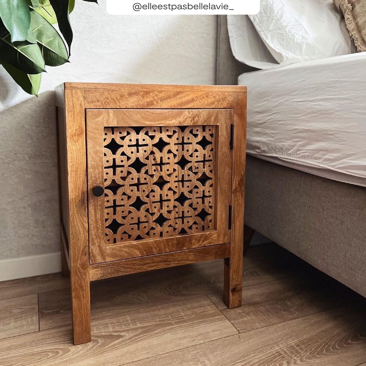 acheter table de chevet 1 porte en bois