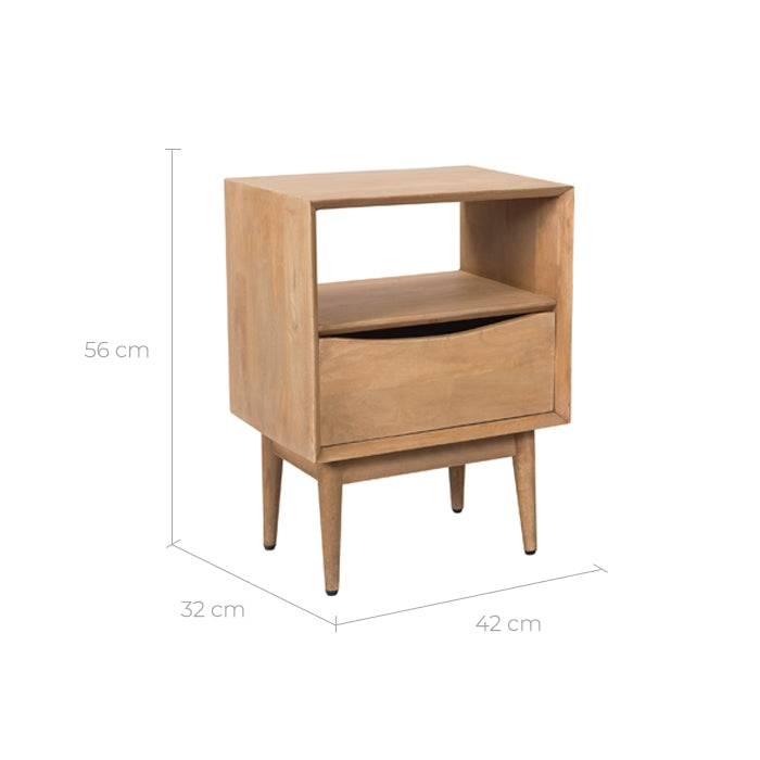 acquistare comodino 1 cassetto vintage in legno