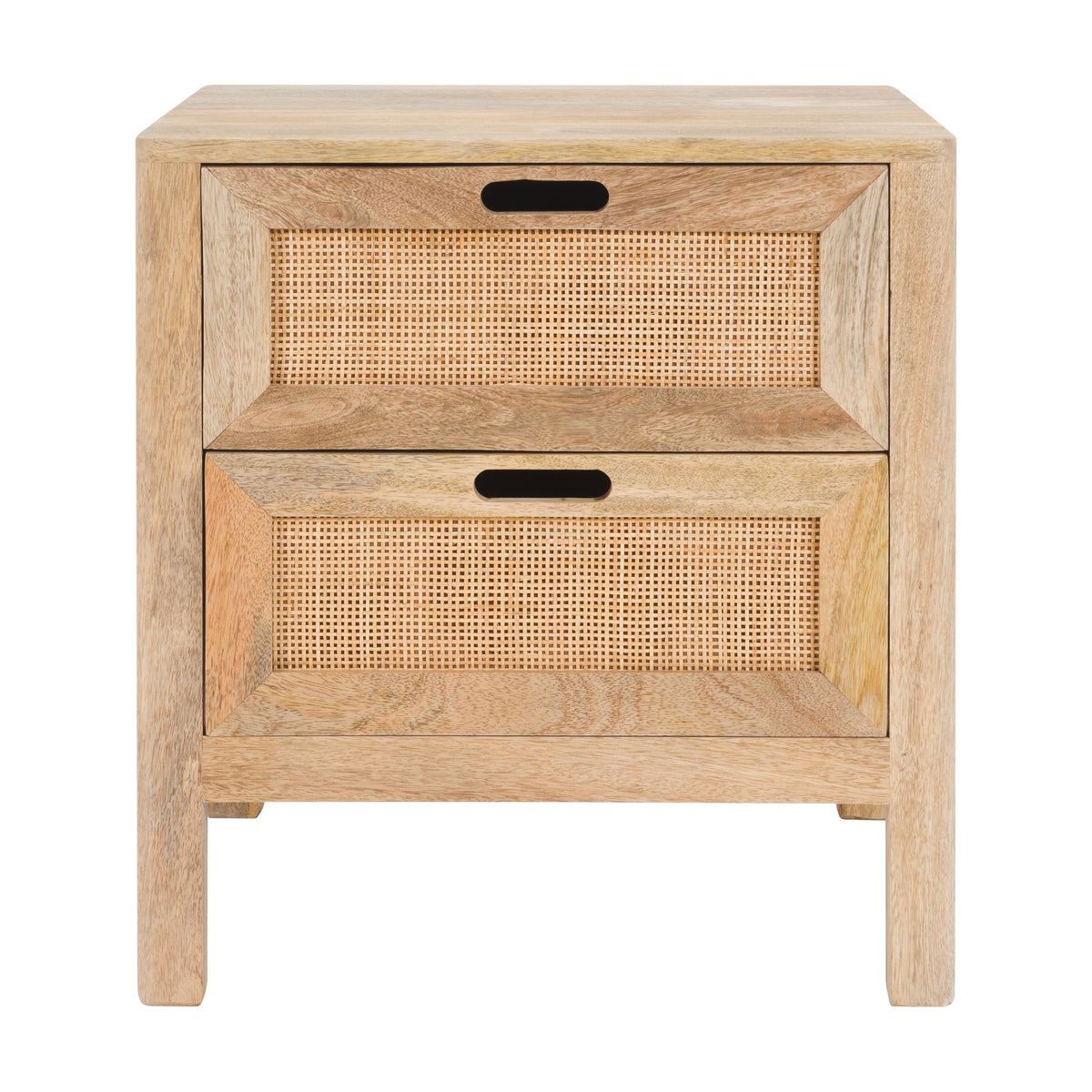 acheter table de chevet en cannage et bois