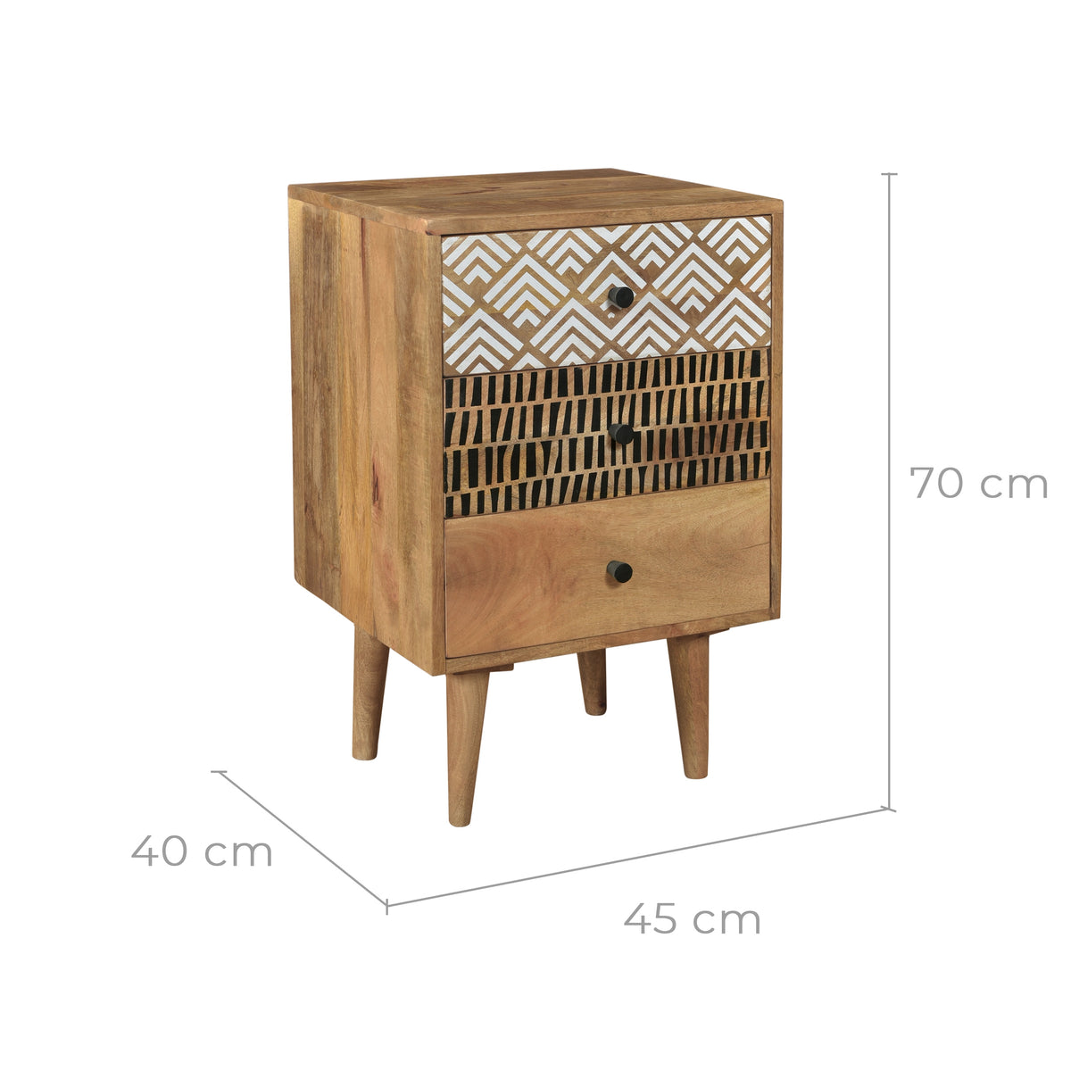 acheter table de chevet ethnique