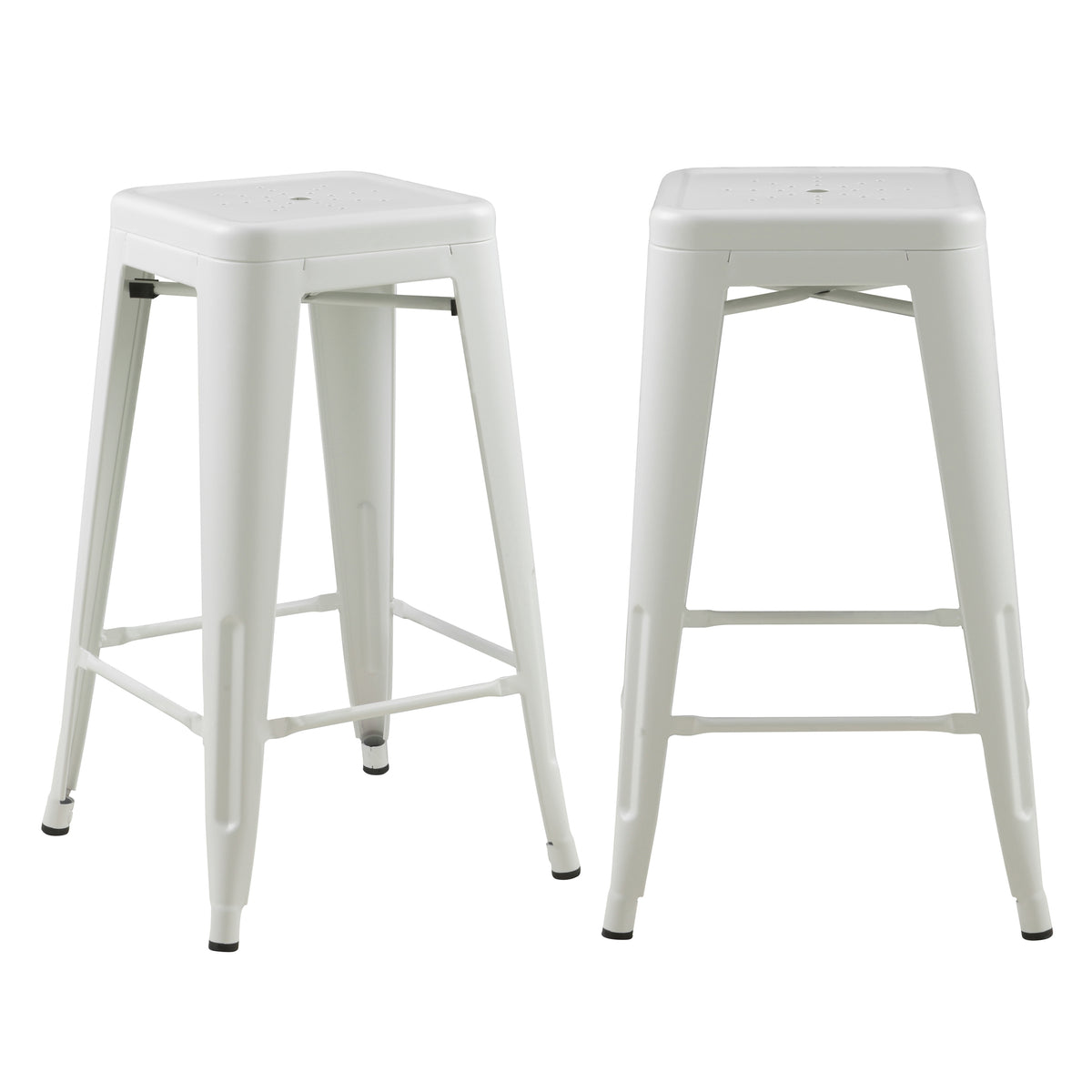acheter tabouret de bar indus blanc mat
