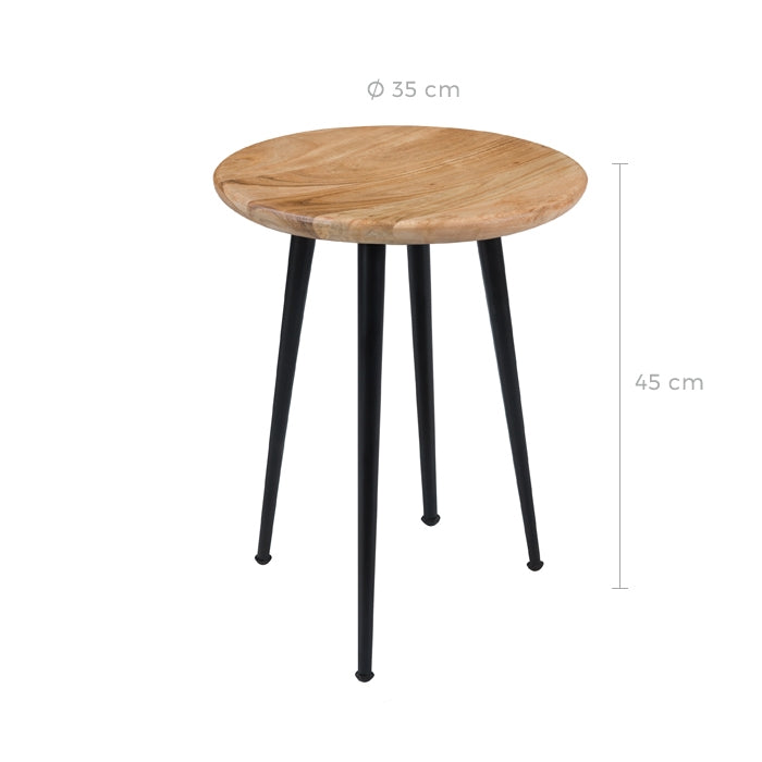 acheter tabouret en bois 4 pieds metal
