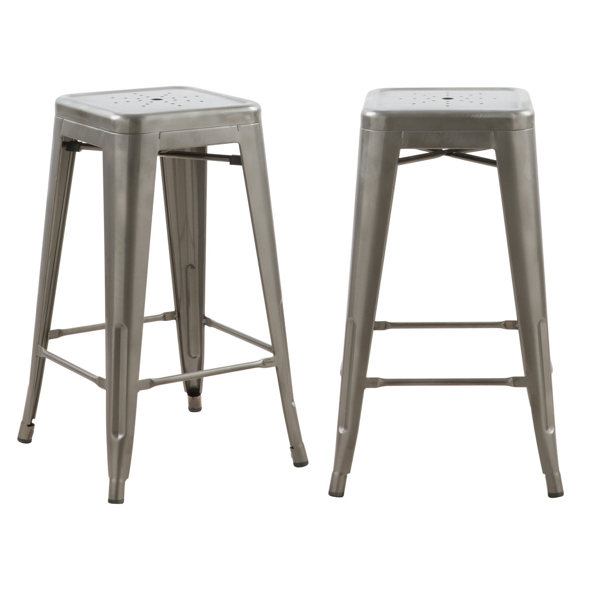 acheter tabouret indus gris brillant