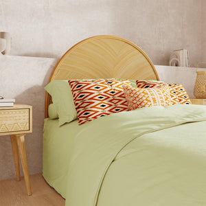 acquistare testata letto 140 cm in rattan chiaro
