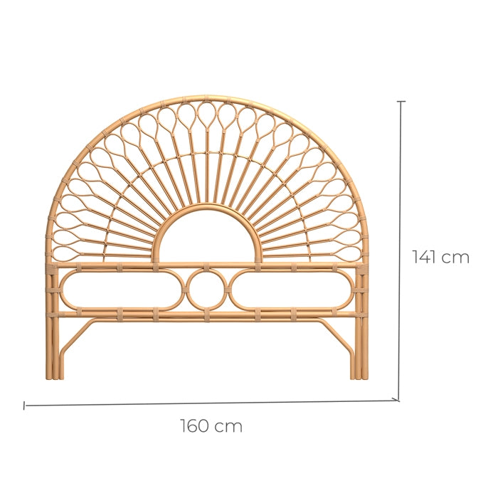 acheter tete de lit 160 cm en rotin