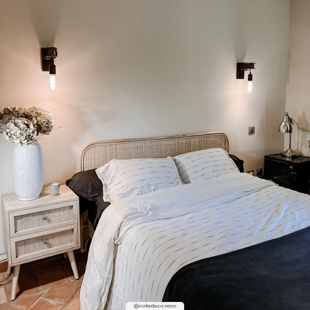 acquistare testata letto in rattan 140 cm