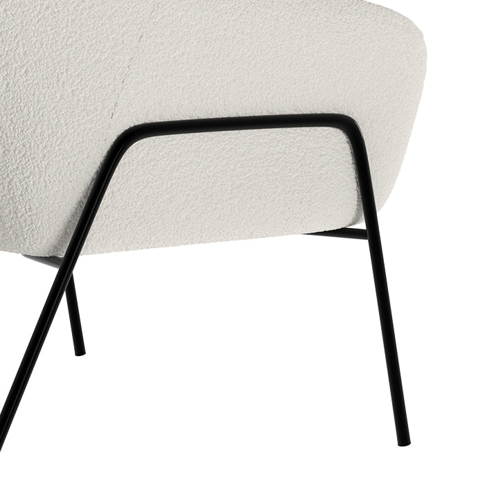 Acheter un fauteuil blanc effet laine bouclette – Maison Pavane