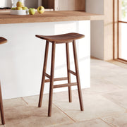 Ambiance cuisine tabouret de bar bois foncé Vittoria teck 77 cm – Maison Pavane