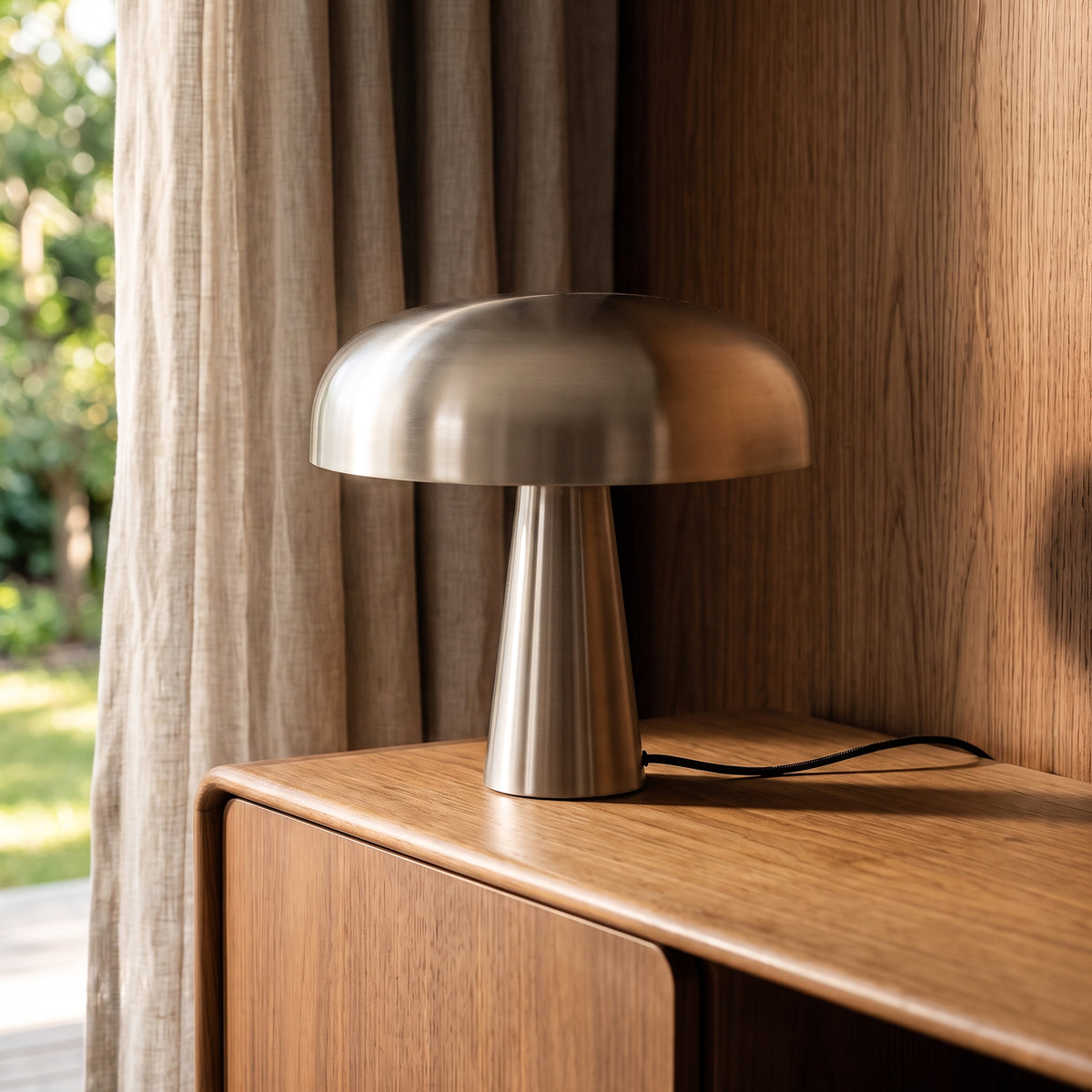 Ambiance salon lampe métal brossé Livia – Maison Pavane
