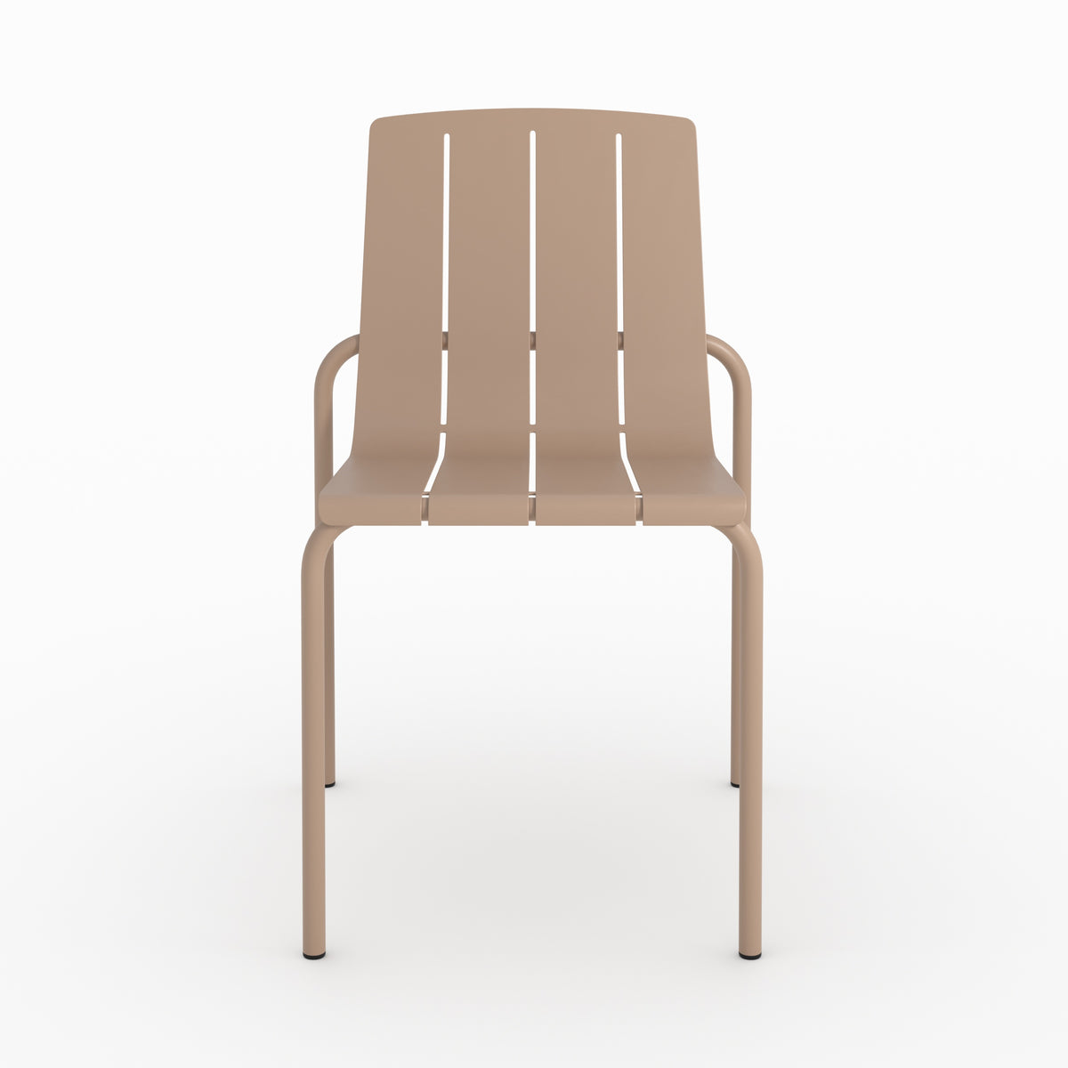 Ambiance salon lot de 2 chaises de jardin suna en métal taupe