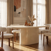 Mesa rectangular Lydia lacada en blanco en MDF, 6 personas