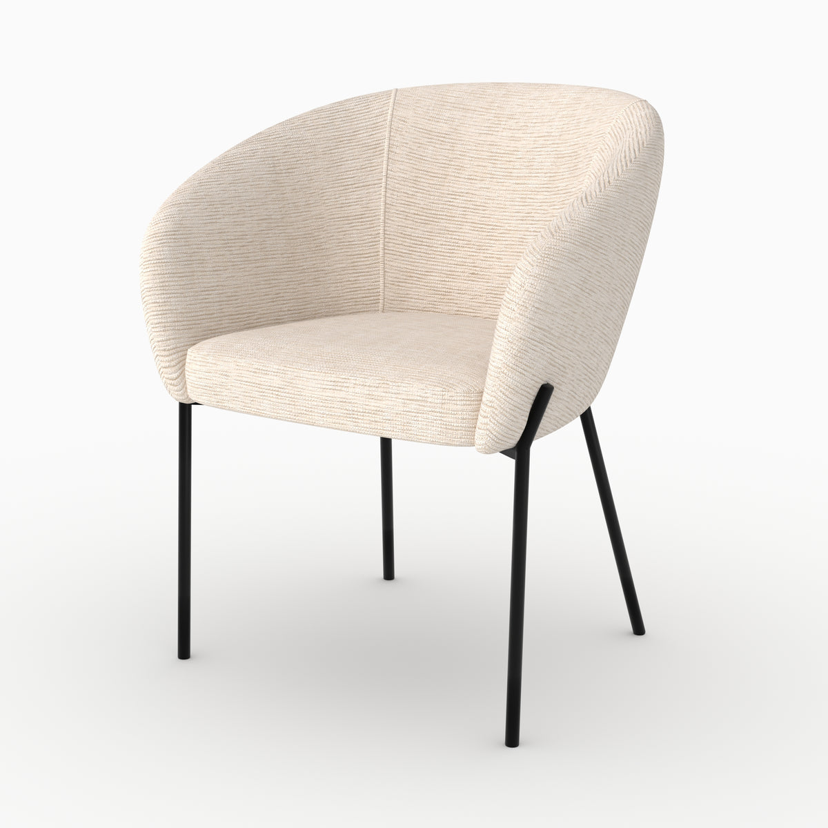 Andy chaise tissu blanc chiné design