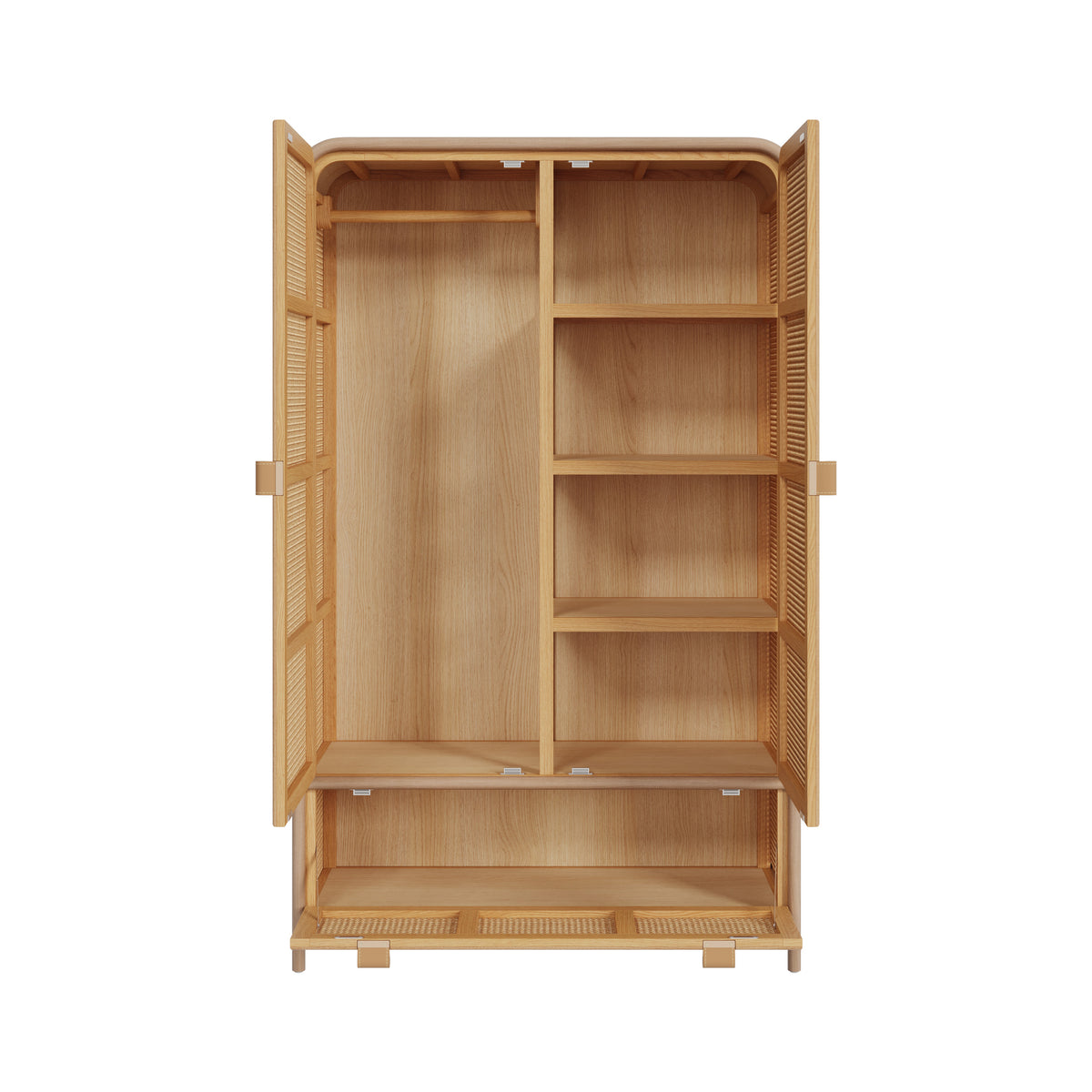 armoire alata en cannage et bois massif