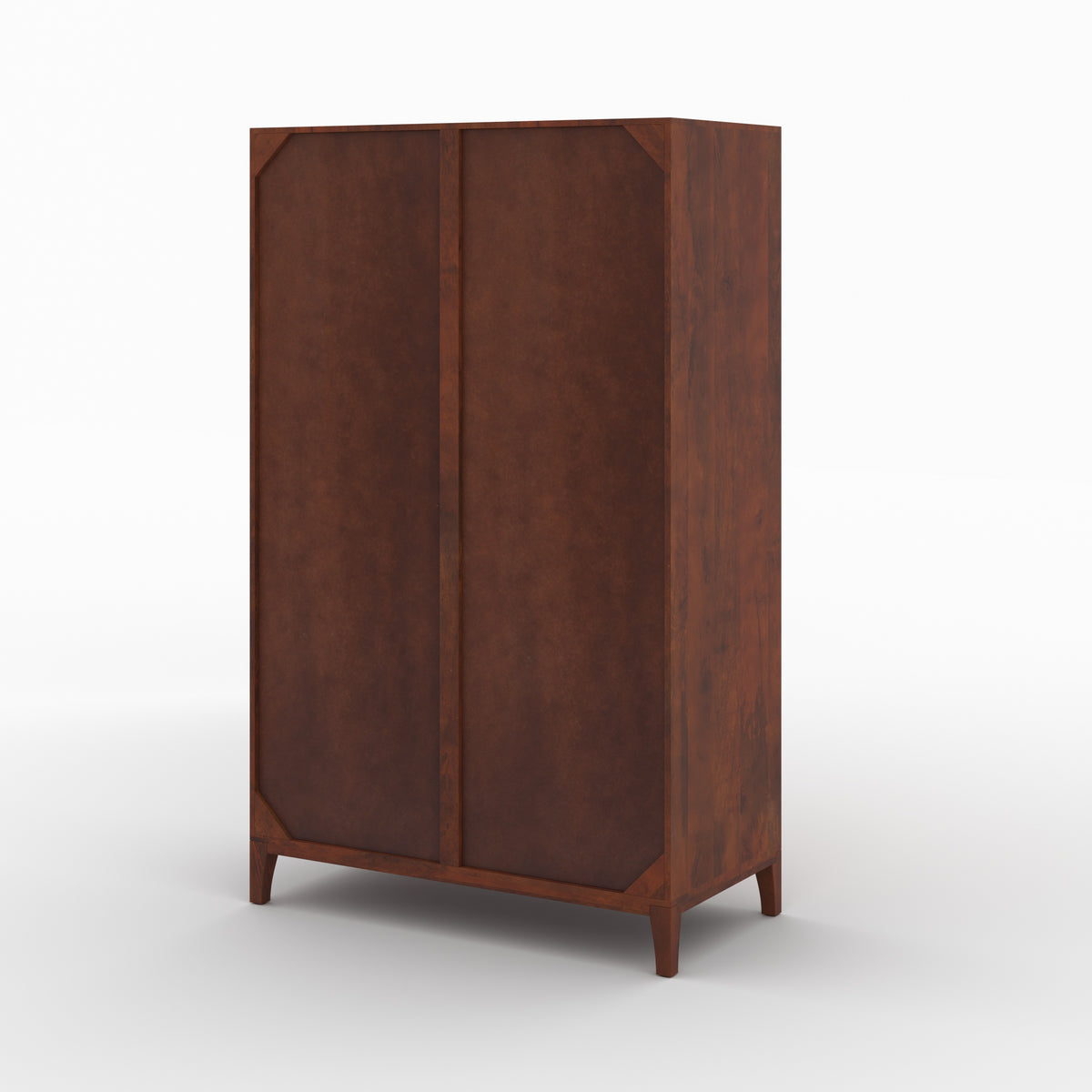 Armoire Lanka bois de manguier trois quarts arrière – Maison Pavane