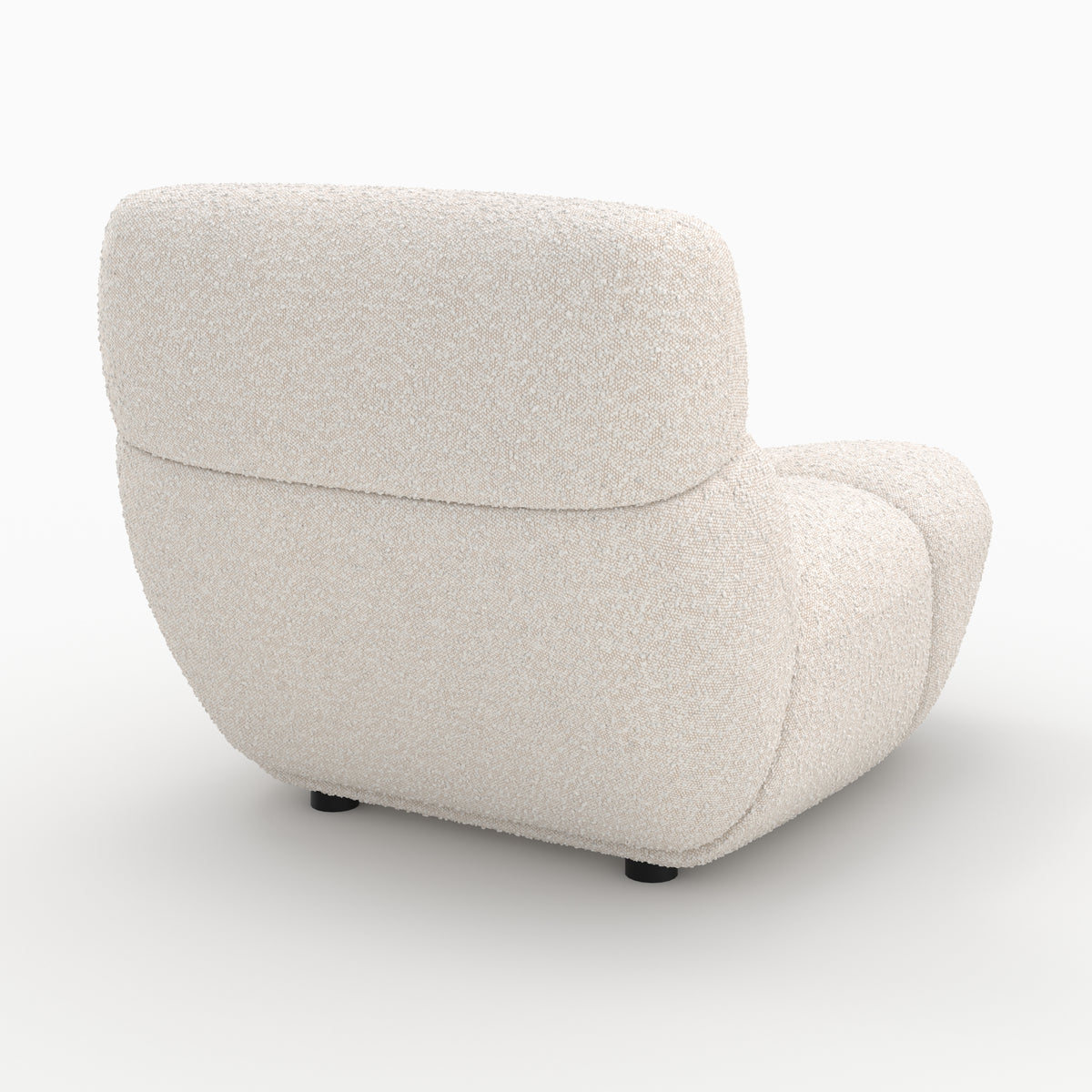 Assise relax teddy fauteuil bouclé blanc moelleux