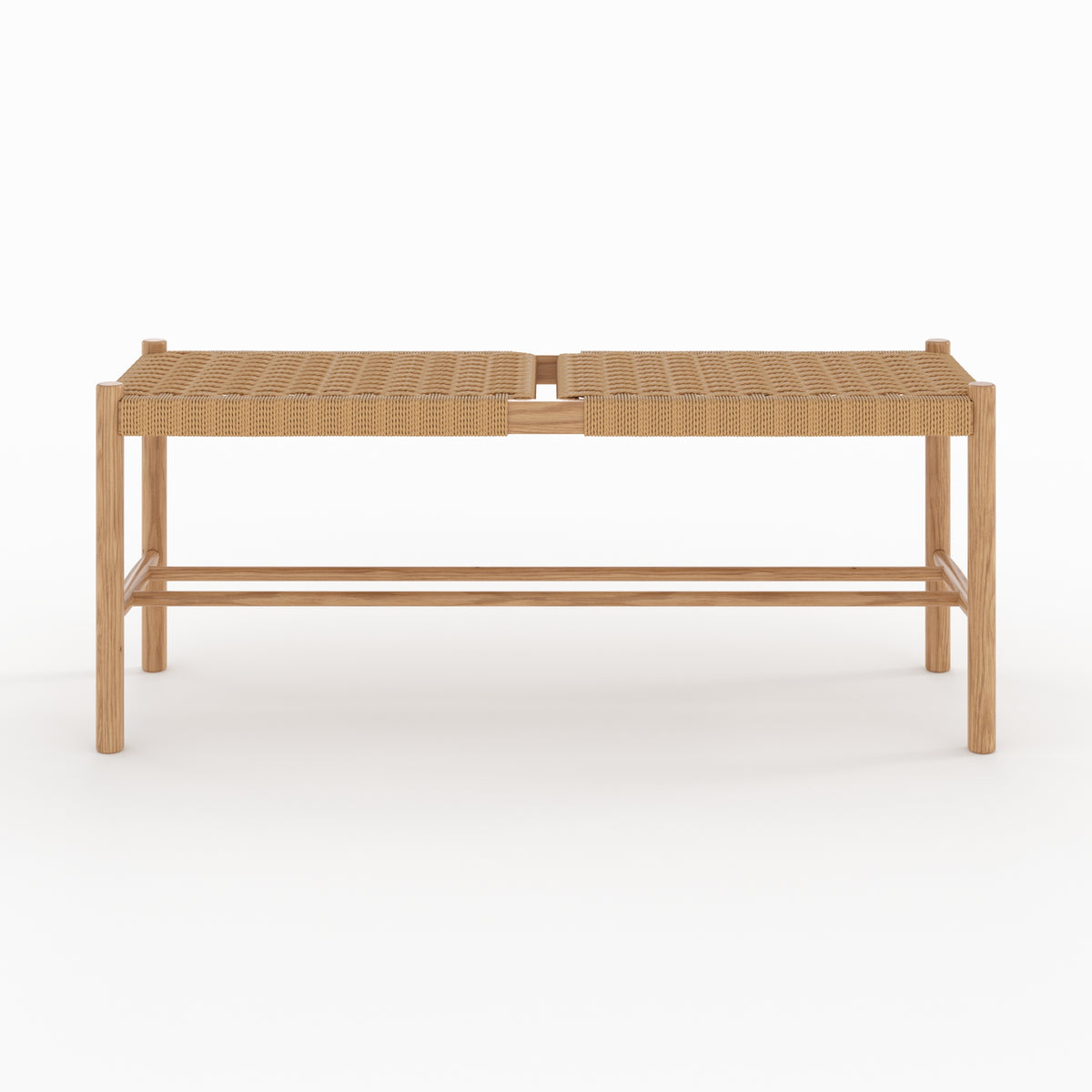 banc en bois de chene massif avec tressage 2 places kepler