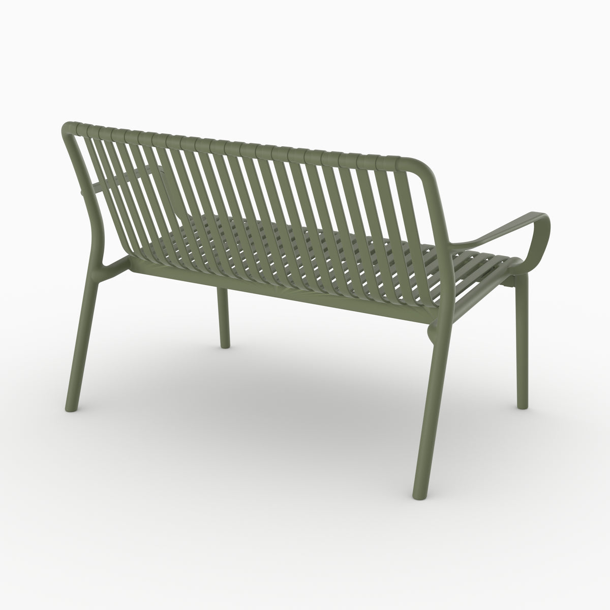 Banquette Ivy extérieur vert plastique 2 places