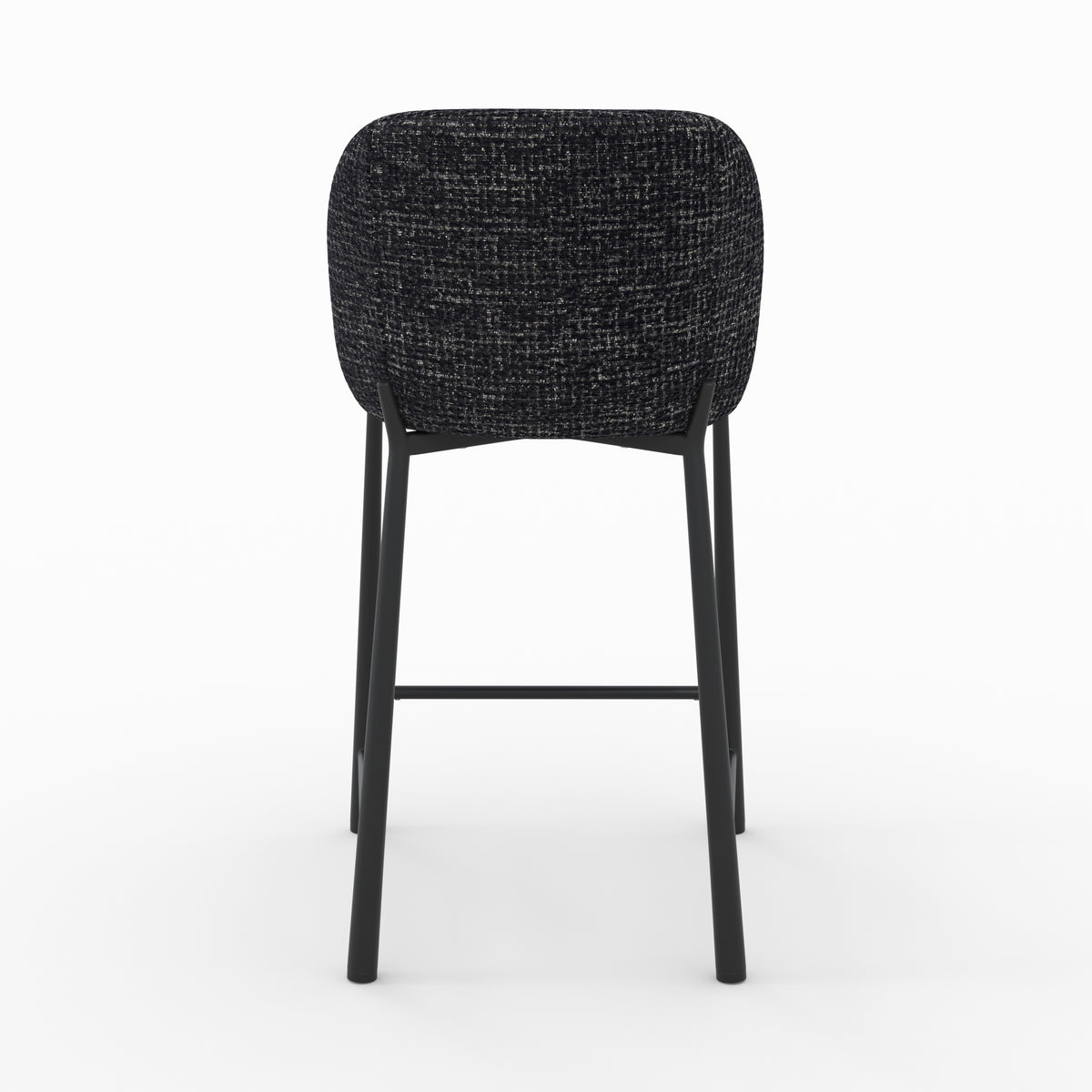 Bento tabouret tissu texture noir confort ilot central vue arrière