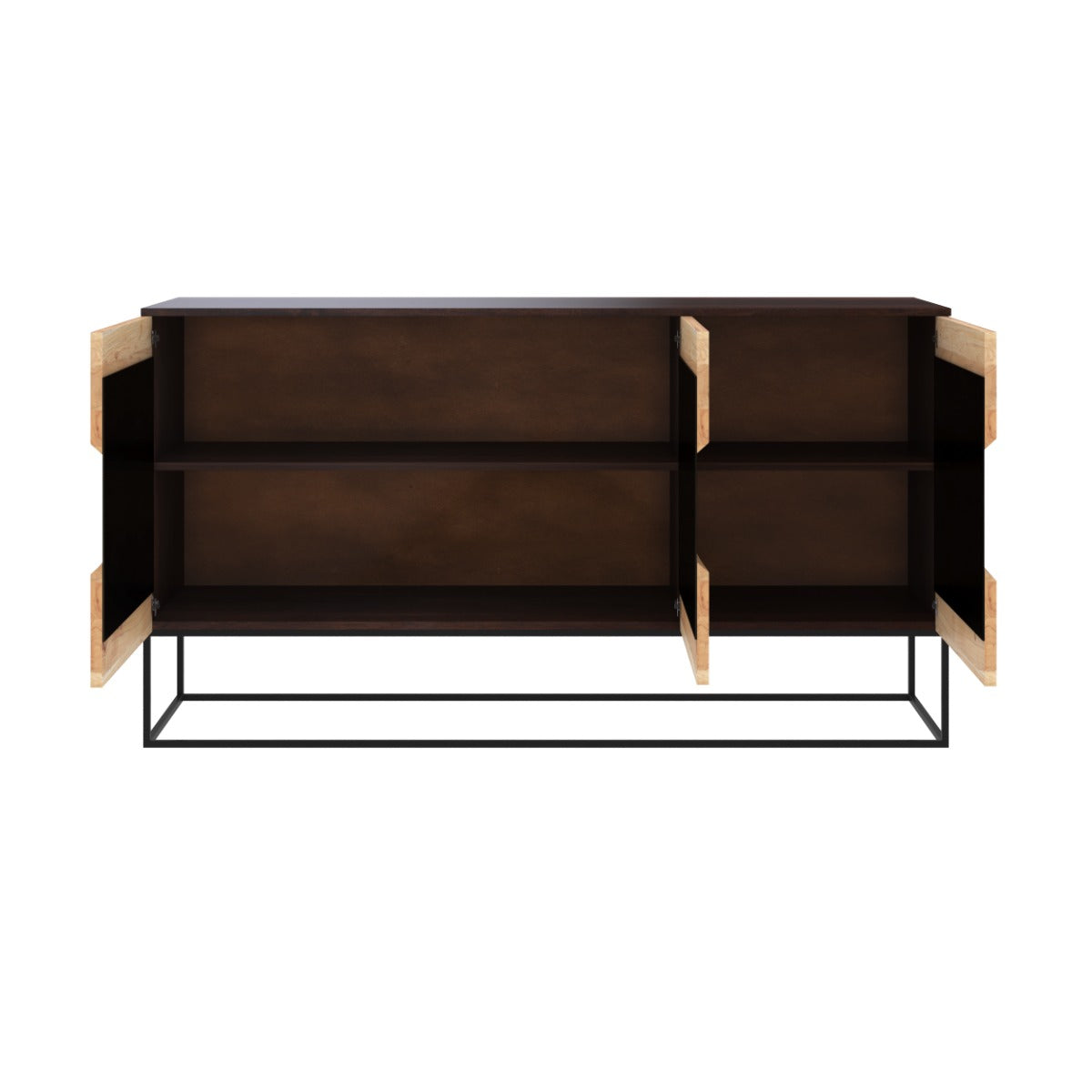 buffet alabama en bois d accacia et metal