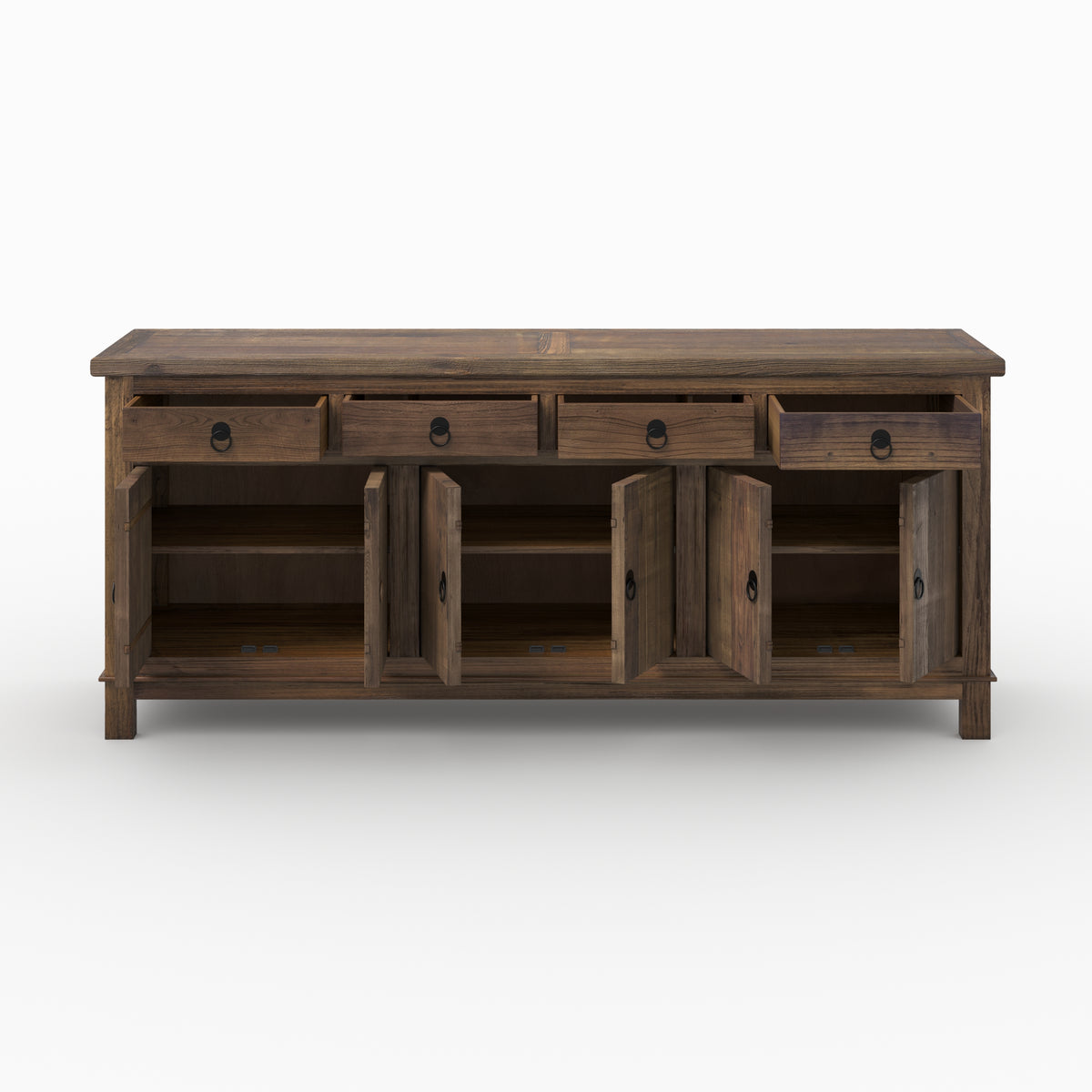 Buffet bois 4 tiroirs mastic 3 portes