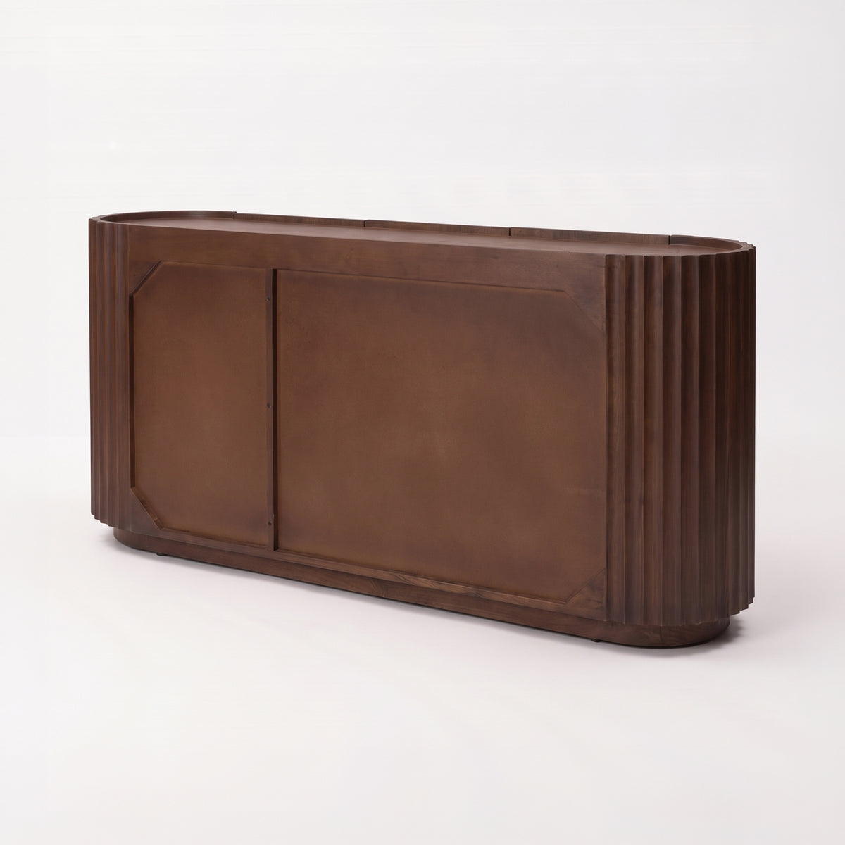 Buffet Lio en bois de manguier noyer, vue de dos - Maison Pavane