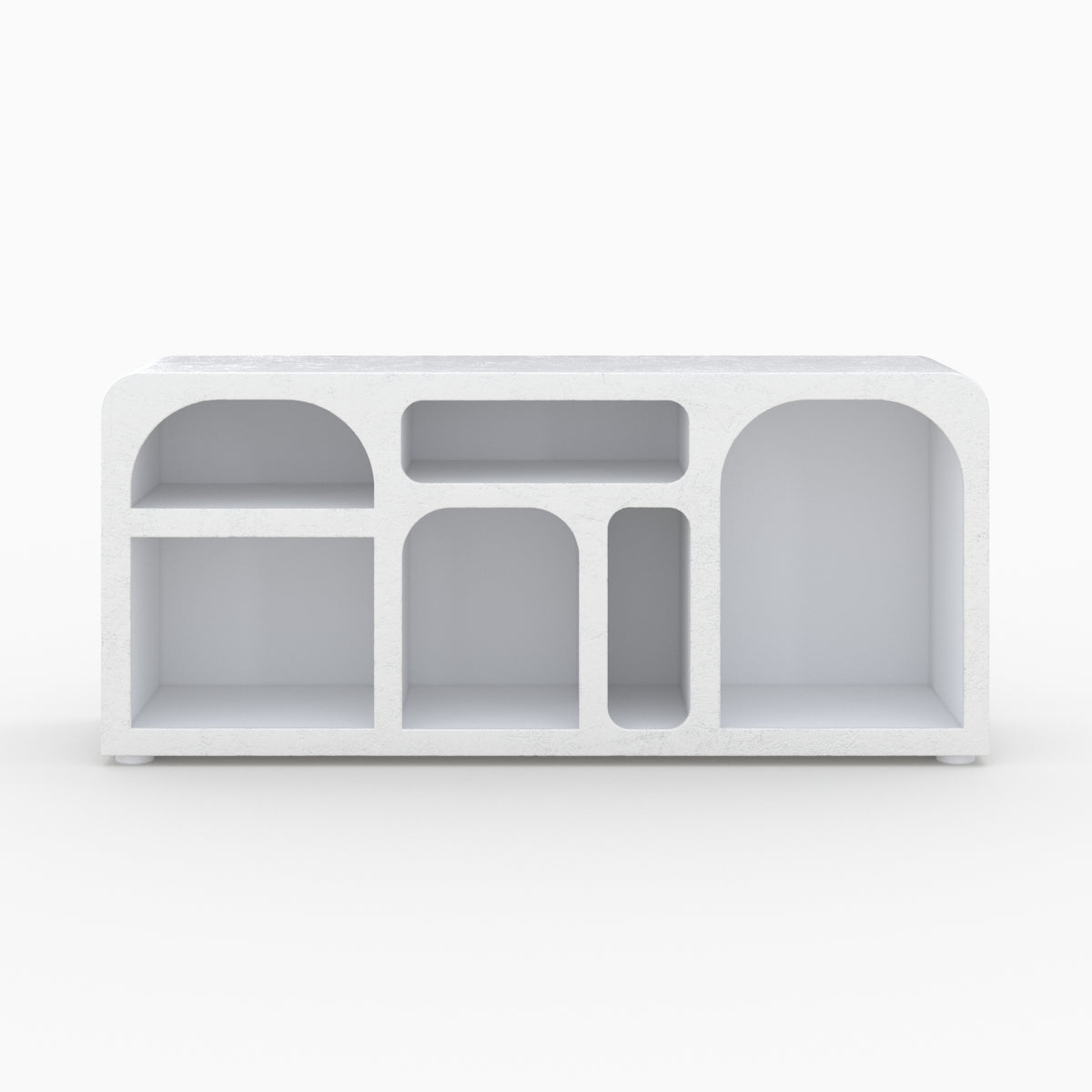 buffet multi niches en beton blanc casse fira