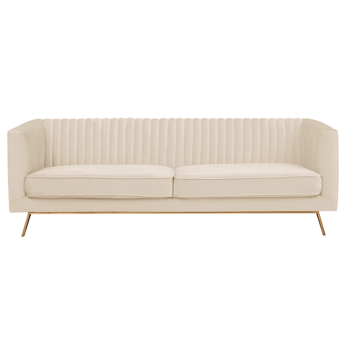 canape 3 places en velours pieds dore gatsby