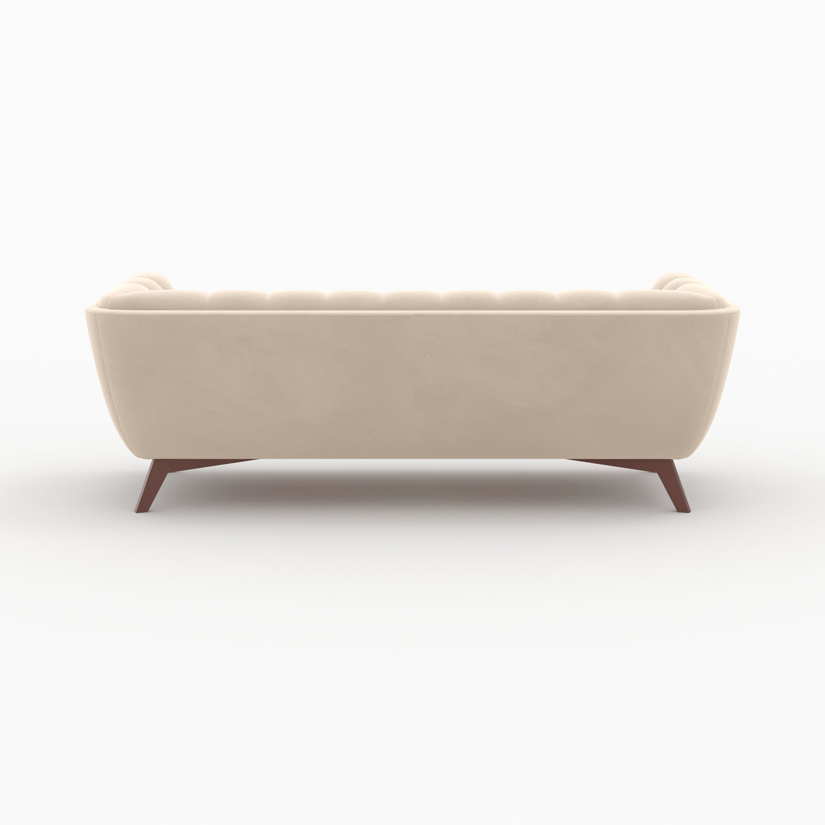 Canapé 4 places fauteuil Mona velours beige