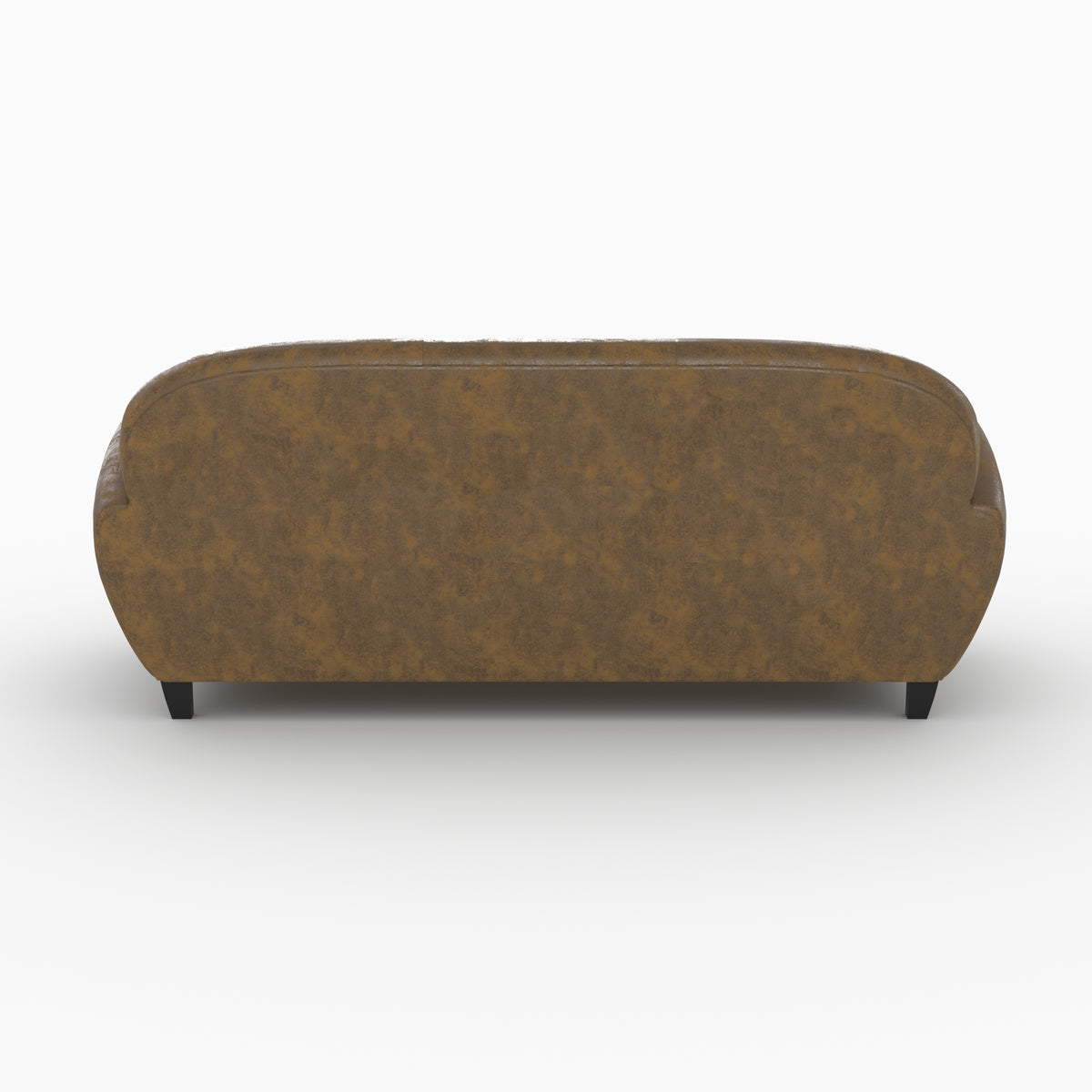 Canapé Club 3 places marron vieilli en microfibre