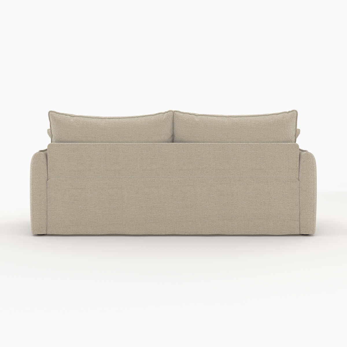 canape convertible 3 personnes celeste en tissu effet lin beige