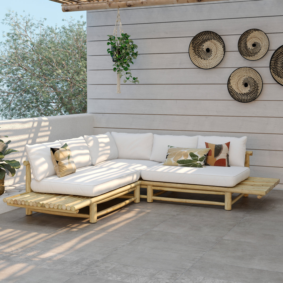 canape d angle de jardin sunny teck