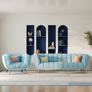 canape et fauteuil tissu bleu clair carmen ensemble