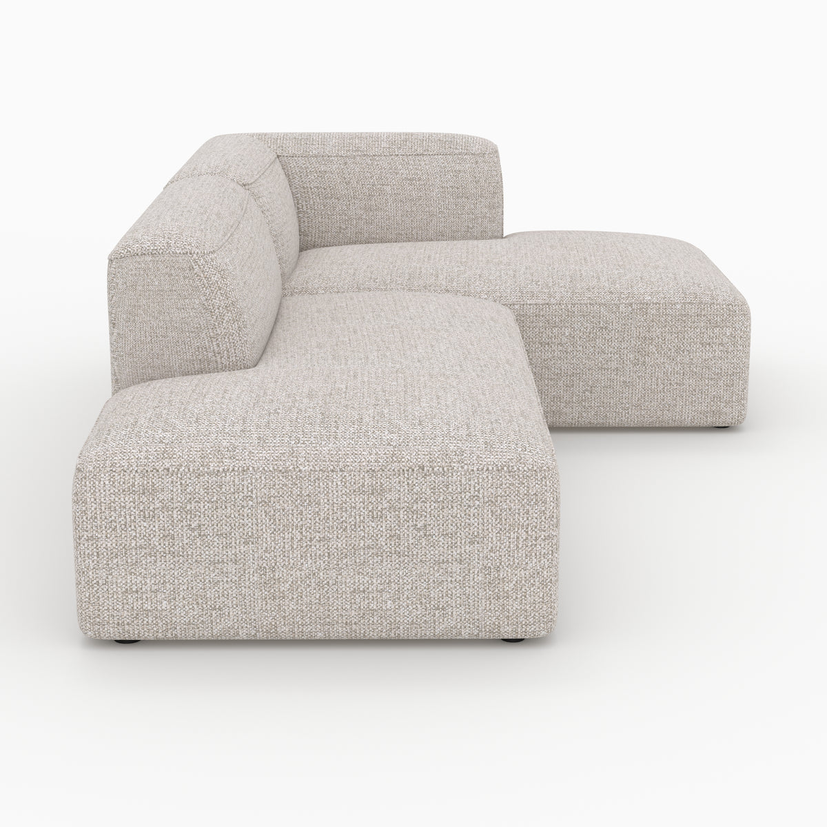 Canapé Hestia tissu beige angle droit modulable 4 places