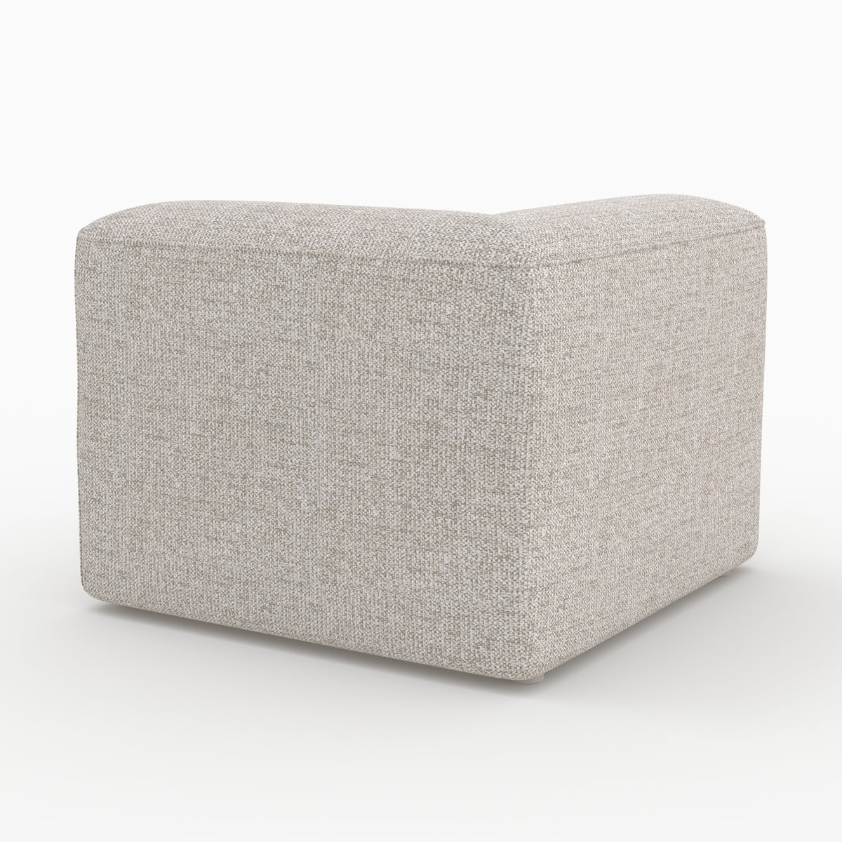 Canapé modulable Hestia tissu beige 2 places avec pouf