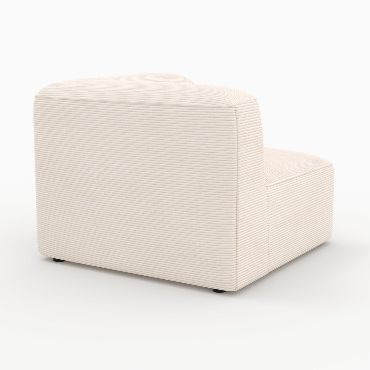 Canapé modulable Mina blanc cassé angle droit style cocooning