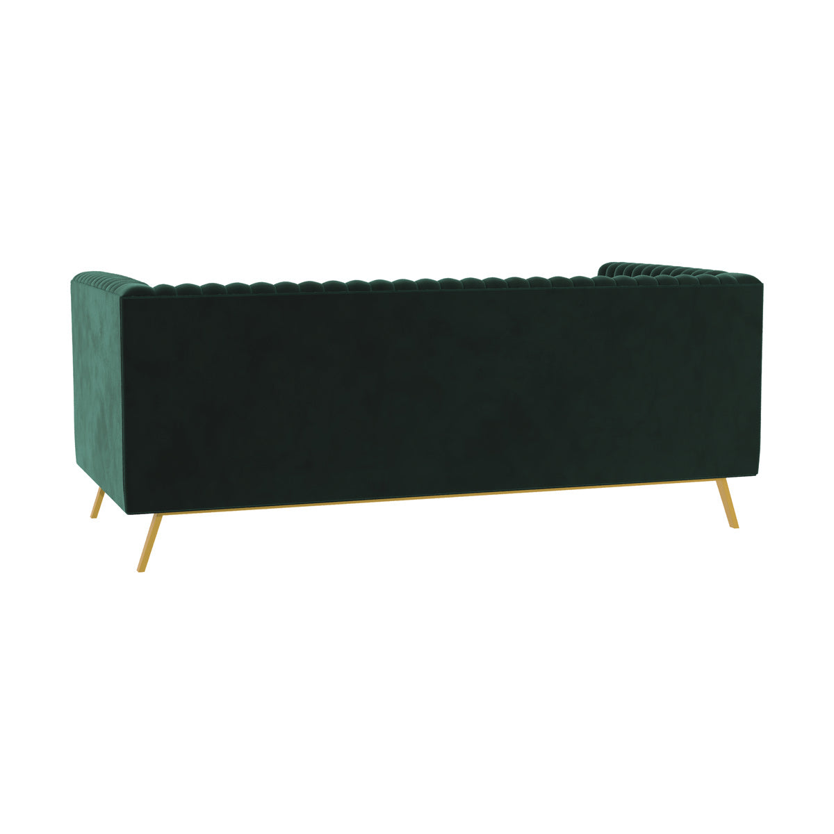 canape vert fonce en velourd 2 places