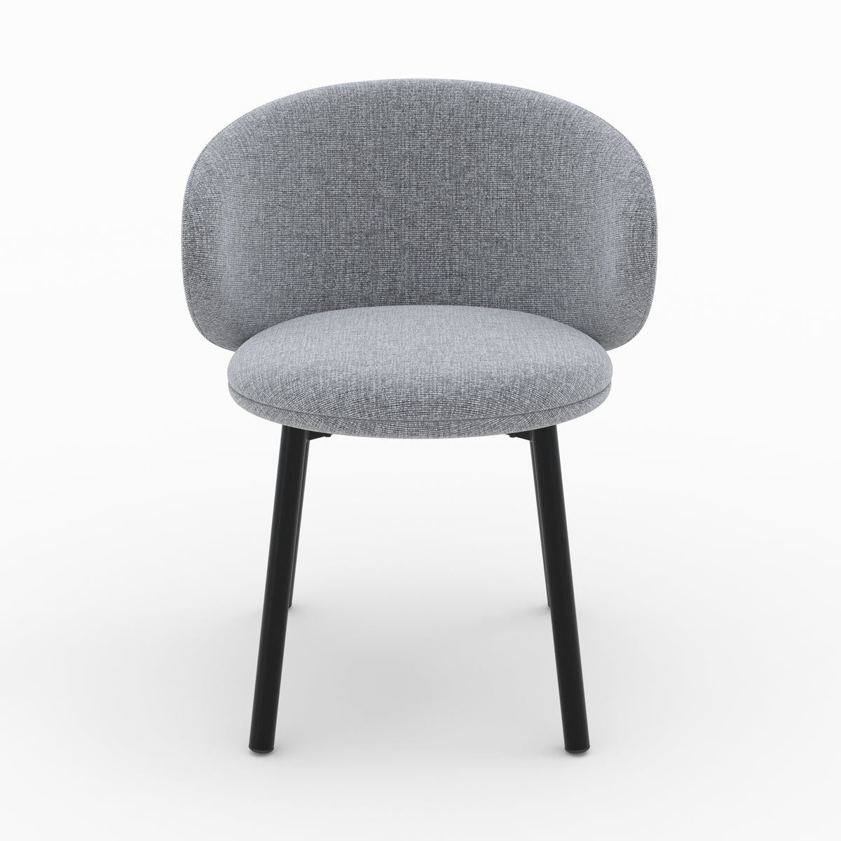 cecilia chaise en tissu gris fonce chine lot de 2