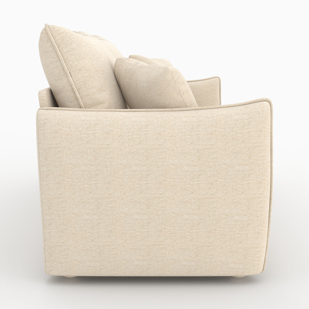 celeste canape convertible 3 places en tissu effet lin blanc casse
