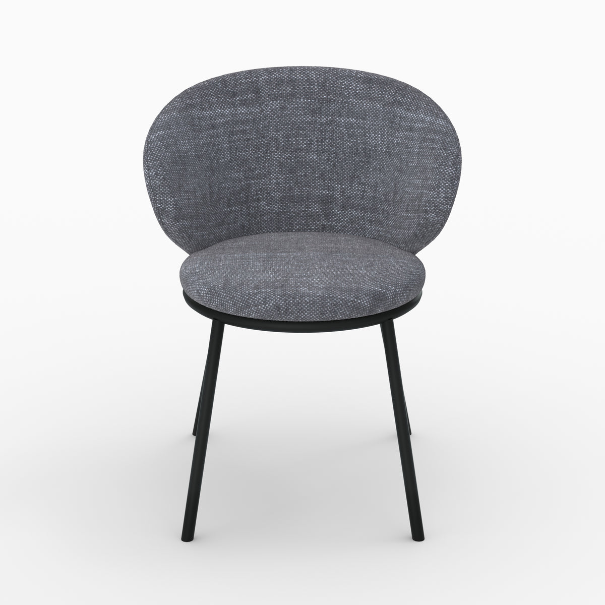 sedia angele in tessuto grigio