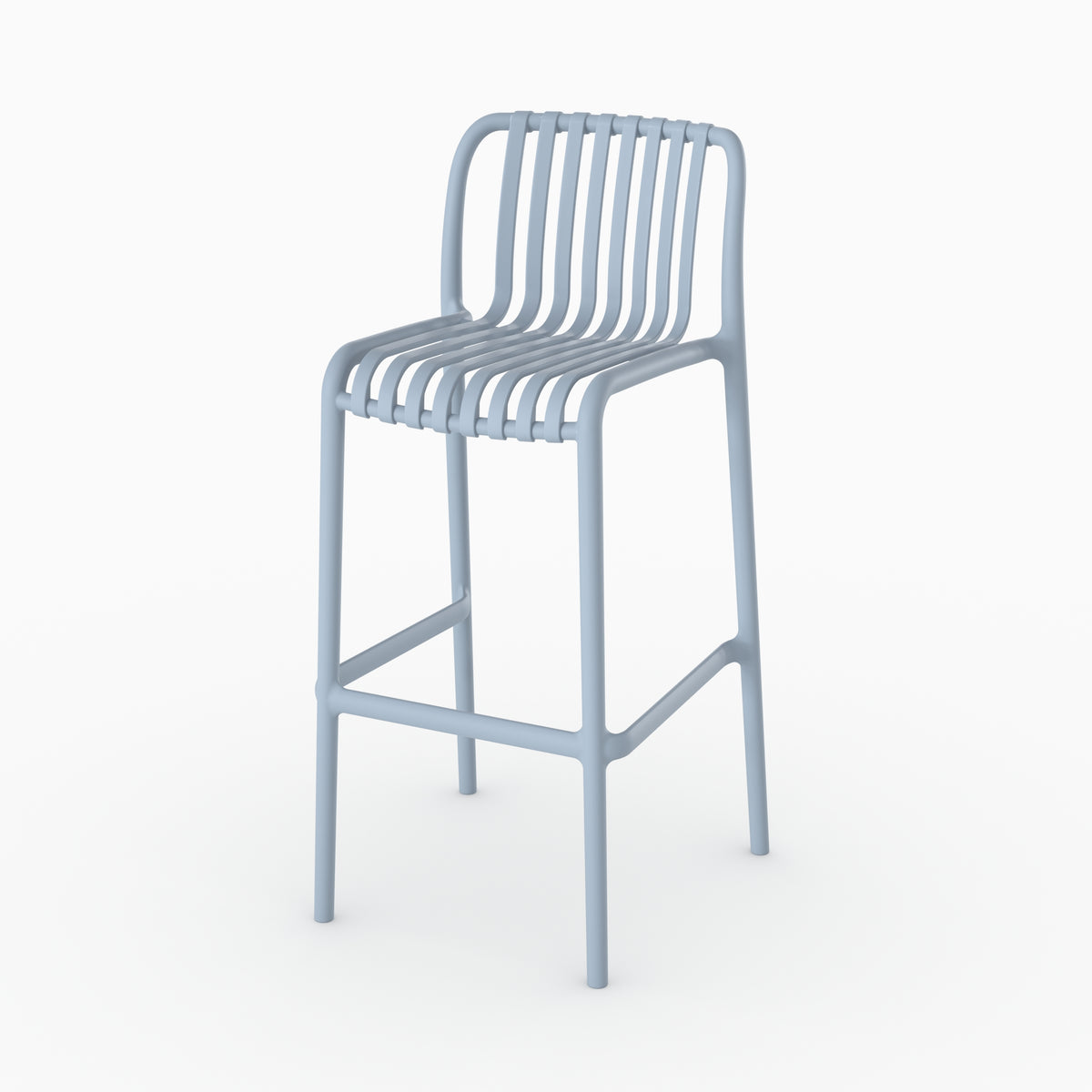 Chaise bar Duli bleu pastel plastique bar