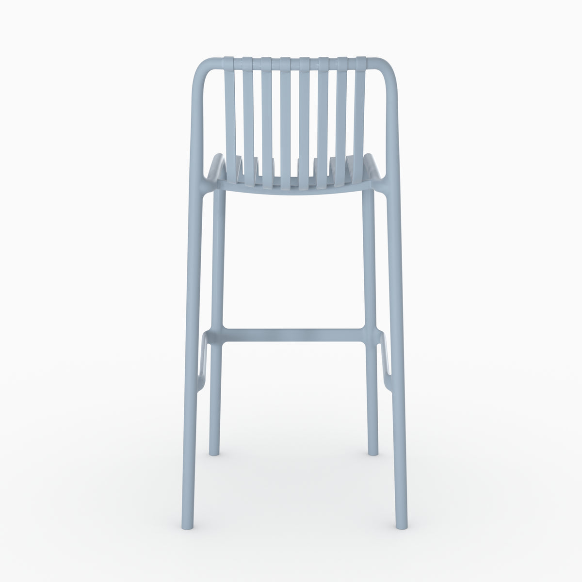 Chaise bar Duli bleu pastel plastique jardin