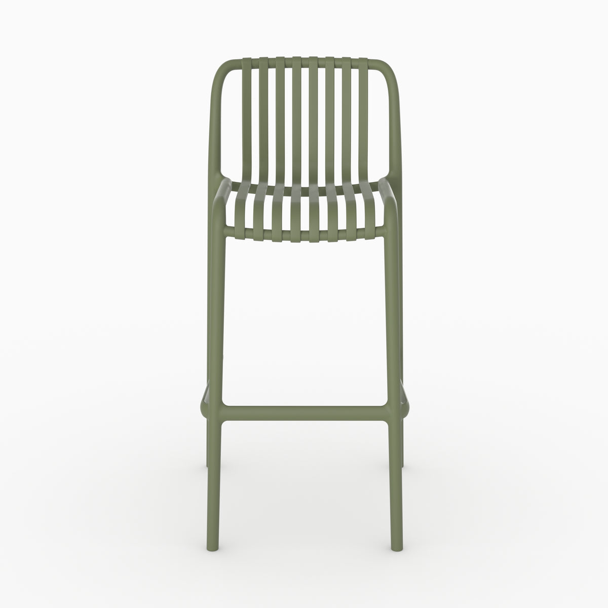 Chaise bar Duli vert kaki ilot central bar
